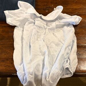 Light blue  Striped Baby Romper